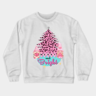 Gnomes Merry and Bright Midcentury Modern Christmas Tree Crewneck Sweatshirt